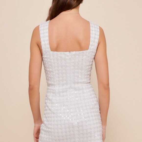 Lulu's White Sequin Mini Dress - Picture 2 of 2